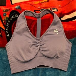 Classic seamless 2.0 v- Neck bralette Light denim Marl